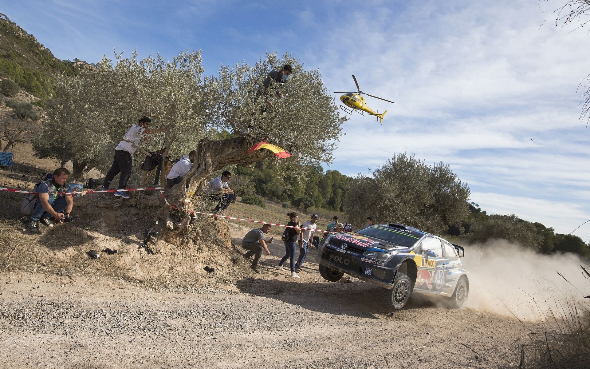 Film hélicoptère rallye